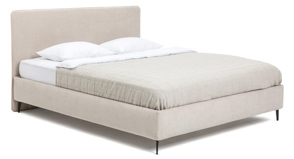 Bež tapecirani bračni krevet s podnicom 160x200 cm Noira Slim – Bonami Selection