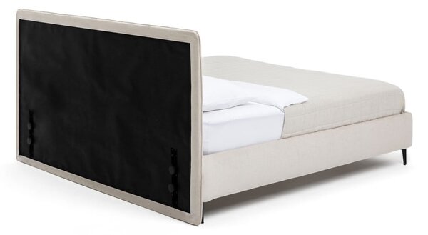 Bež tapecirani bračni krevet s podnicom 160x200 cm Noira Slim – Bonami Selection