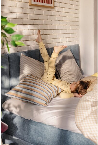 Plavi boxspring krevet 160x200 cm Olia Bold Line – Bonami Selection