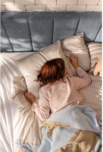 Plavi boxspring krevet 160x200 cm Olia Bold Line – Bonami Selection