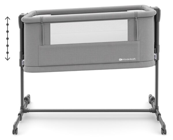Kinderkraft kolijevka Nestee Grow 2 - Dark Grey