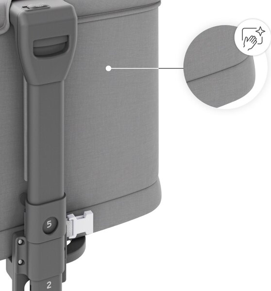 Kinderkraft kolijevka Nestee Grow 2 - Dark Grey