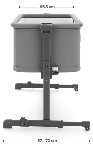 Kinderkraft kolijevka Nestee Grow 2 - Dark Grey