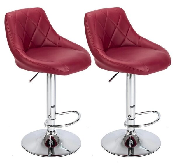 INLEA Barska stolica 2 kom BELLO – burgundy