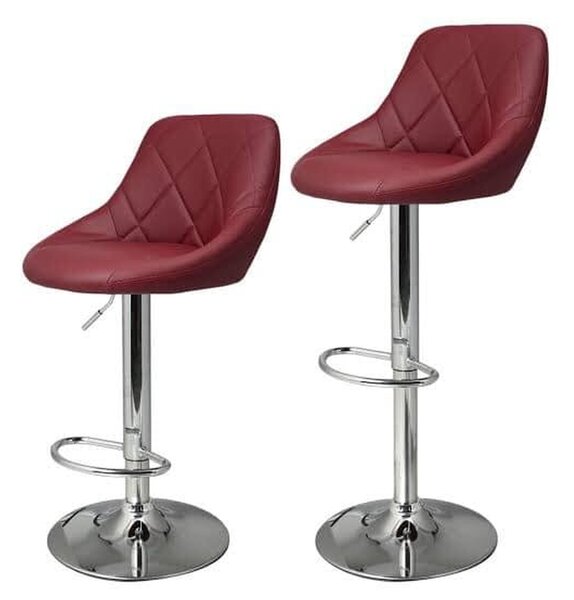 INLEA Barska stolica 2 kom BELLO – burgundy