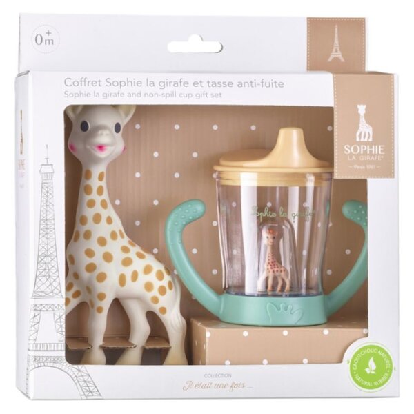 Sophie La Girafe poklon set Sophie grickalica Classic i šalica 180 ml