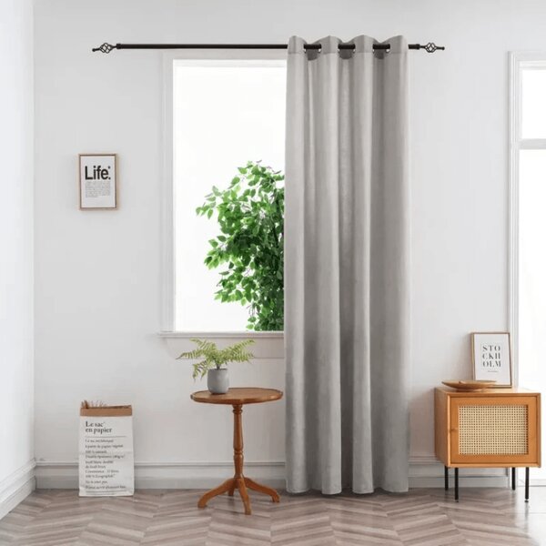 Zavjesa TAVIO 140x250 cm, svijetlo siva Sistem za vješanje: Metalni prstenovi