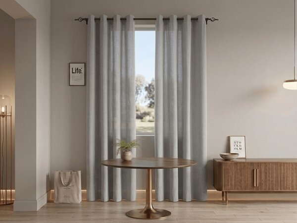 Zavjesa TAVIO 140x250 cm, svijetlo siva Sistem za vješanje: Metalni prstenovi