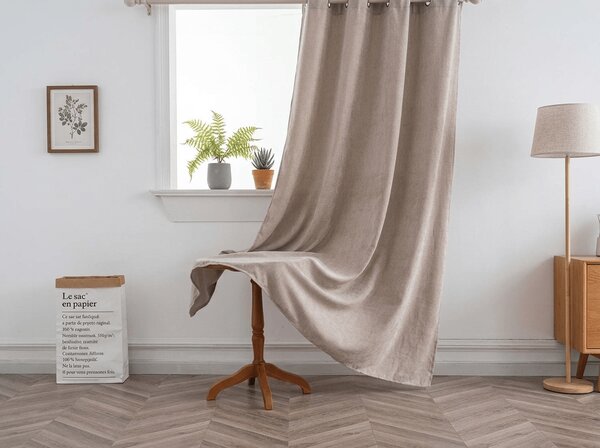 Zavjesa TAVIO 140x250 cm, svijetlo bež Sistem za vješanje: Metalni prstenovi