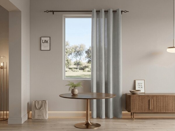 Zavjesa TAVIO 140x250 cm, svijetlo siva Sistem za vješanje: Metalni prstenovi