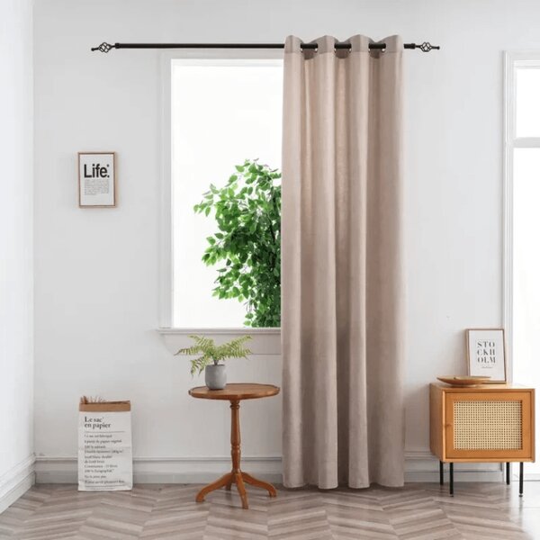 Zavjesa TAVIO 140x250 cm, svijetlo bež Sistem za vješanje: Metalni prstenovi