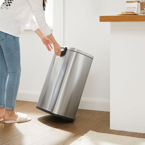 Kanta za smeće TIDY s tihim zatvaranjem, 50 l, srebrna SongmicsHome