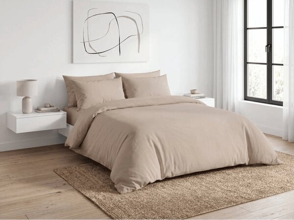 Krepposteljina TAUPEXA bež-siva Dimenzije posteljine: 70 x 90 cm | 140 x 220 cm