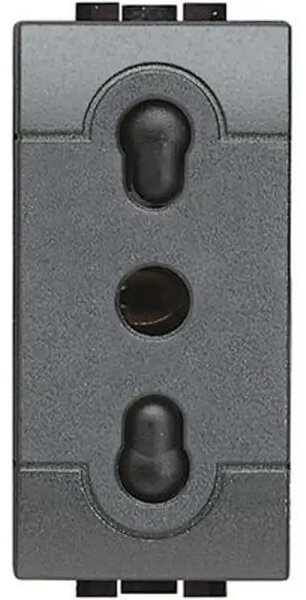 UTIČNICA 1M 2P+E/16A/250V ANTHRACITE L4180#