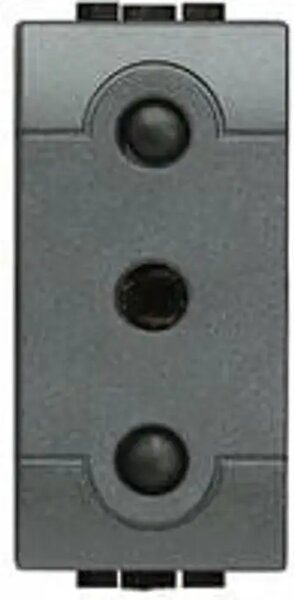 LIVIG LIGHT UTIČNICA 2P+E/16A/250V 1M ANTRACIT L4119#