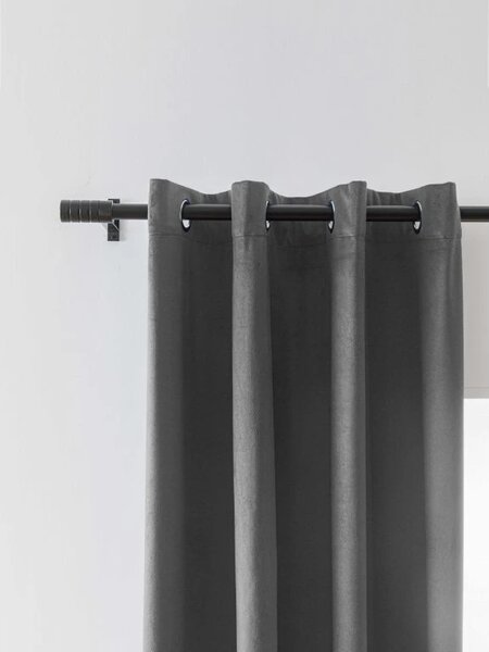 Zavjesa za zamračivanje DREAM VELVET 140x250 cm, tamnosiva Sistem za vješanje: Metalni prstenovi