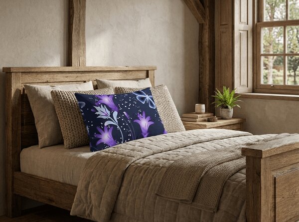 Jastučnica od mikrovlakana VIOLET BUTTERFLY 50x70 cm, tamno plava