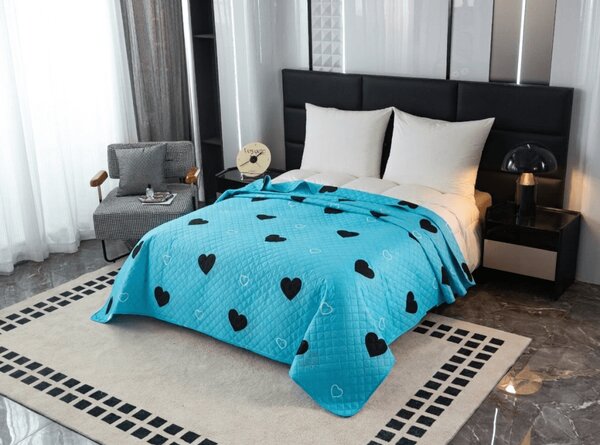 Prekrivač za krevet CORAZON plavi Dimenzije: 170 x 210 cm