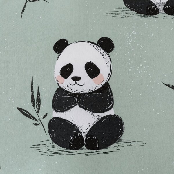 Posteljina od mikrovlakana PANDA RELAX mentol. Dimenzije posteljine: 70 x 90 cm | 140 x 200 cm