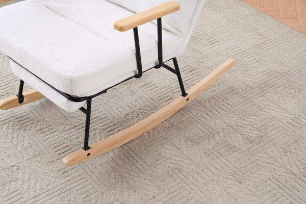Stolica za ljuljanje nosivost do 160 kg, 97 × 67 × 100 cm, bijela | VASHOME