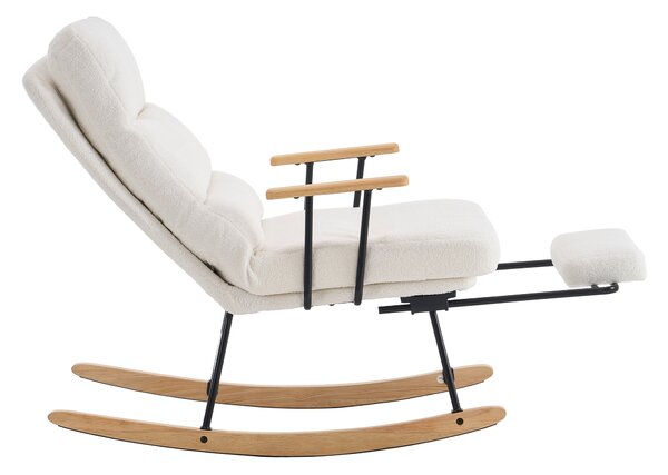 Stolica za ljuljanje nosivost do 160 kg, 97 × 67 × 100 cm, bijela | VASHOME