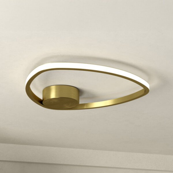 EGLO MOSCHELLA LED stropna svjetiljka, boja mesinga, Ø 38 cm CCT, Zlato / mjed, Dnevni boravak/blagovaonica, Metal