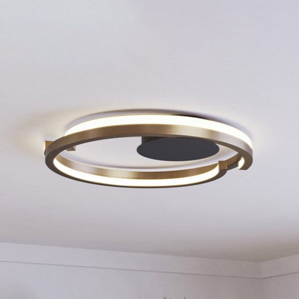 EGLO MEZZOMONTE LED stropna svjetiljka, bronca, Ø 48 cm, CCT, prigušiva, Bronca / stari mesing, Dnevni boravak/blagovaonica, Aluminij