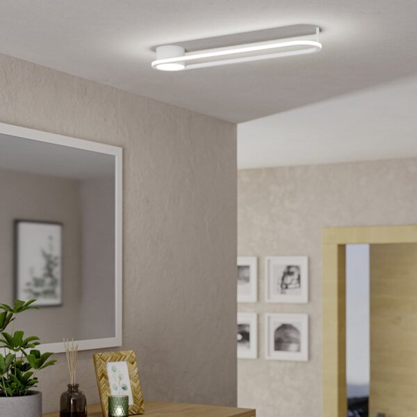 EGLO COLLECORVINO LED stropna svjetiljka, bijela, duljina 50 cm, CCT, Bijela, Dnevni boravak/blagovaonica, Metal