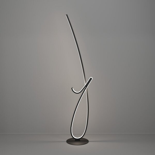 EGLO CARDONCITO LED podna lampa, crna, visina 130 cm, CCT, Crno, Dnevni boravak/blagovaonica, Metal