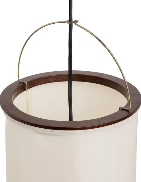 GUBI Silk Lantern viseća svjetiljka, bijela/crna, svila, E27, prigušiva, Bež, Dnevni boravak/blagovaonica, Tkanina / tekstil