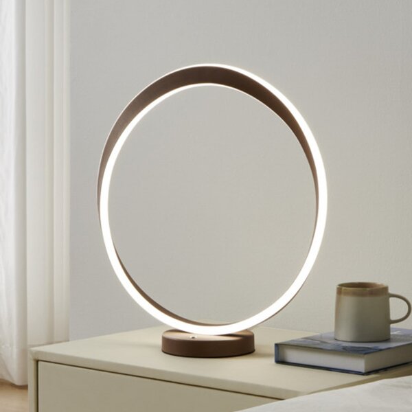 EGLO CAMEROTA LED stolna lampa, bronca, visina 44 cm, CCT, prigušiva, prigušiva, Bronca / stari mesing, Dnevni boravak/blagovaonica, Aluminij