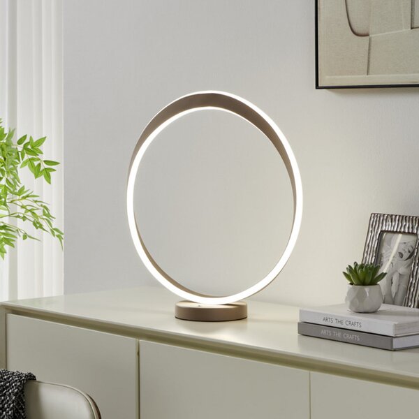 EGLO CAMEROTA LED stolna lampa, bež, visina 44 cm, CCT, dimabilna, prigušiva, Bež, Dnevni boravak/blagovaonica, Aluminij