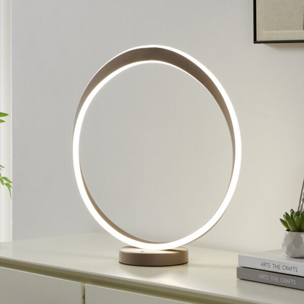 EGLO CAMEROTA LED stolna lampa, bež, visina 44 cm, CCT, dimabilna, prigušiva, Bež, Dnevni boravak/blagovaonica, Aluminij