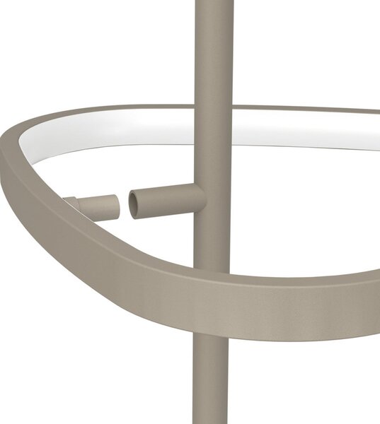 EGLO LEPORANO LED podna lampa, bež, visina 160 cm, 2 sjenila, CCT, prigušiva, Bež, Dnevni boravak/blagovaonica, Metal