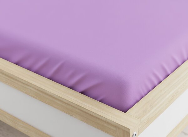 Napeta plahta od mikrovlakana svijetlo ljubičasta 90 x 200 cm