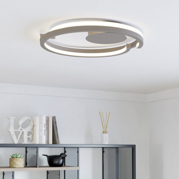 EGLO MEZZOMONTE LED stropna svjetiljka, bež, Ø 48 cm, CCT, prigušiva, Bež, Dnevni boravak/blagovaonica, Aluminij