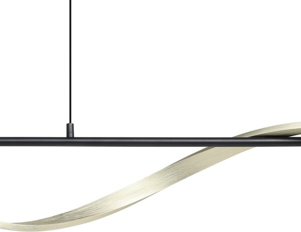 EGLO CONAPRATO LED viseća svjetiljka, crna/mesing, 115 cm, CCT, Crno, Dnevni boravak/blagovaonica, Metal