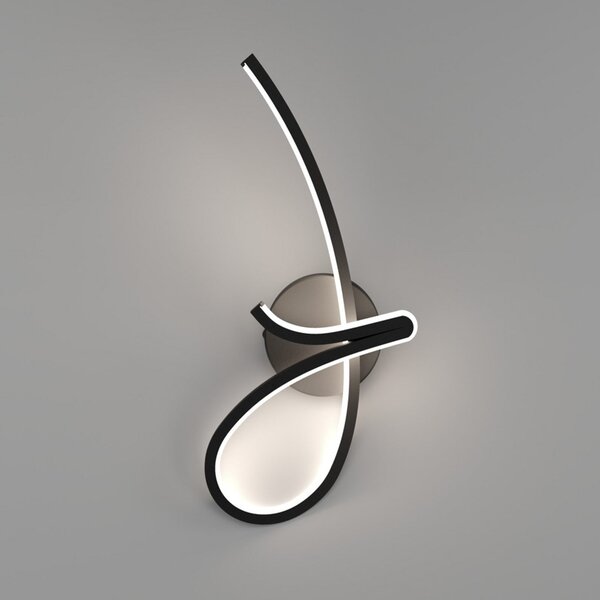 EGLO CARDONCITO LED zidna svjetiljka, crna, visina 44 cm, CCT, Crno, Dnevni boravak/blagovaonica, Metal