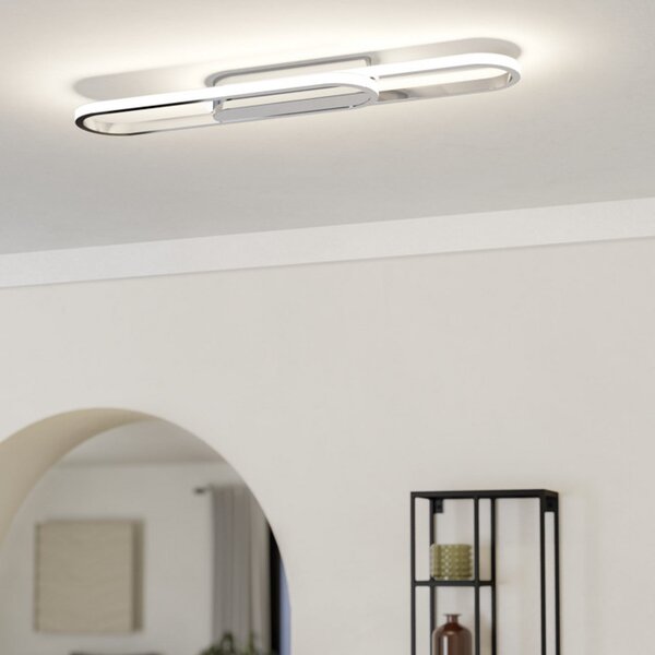 EGLO CONIVARENA LED stropna svjetiljka, kromirane boje, duljina 69 cm, CCT, Krom, Dnevni boravak/blagovaonica, Metal