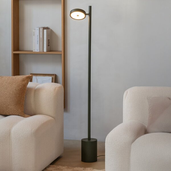 Good & Mojo GOOD MOJO LED podna lampa Okinawa, 1 žarulja, zelena, 146 cm, drvo, prigušiva, Zelena, Dnevni boravak/blagovaonica, Drvo