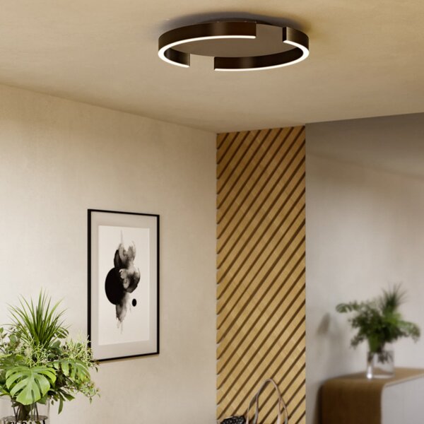 EGLO LED stropna svjetiljka COPERTINO, bronca, Ø 45 cm, metal, CCT, prigušiva, Bronca / stari mesing, Dnevni boravak/blagovaonica, Aluminij