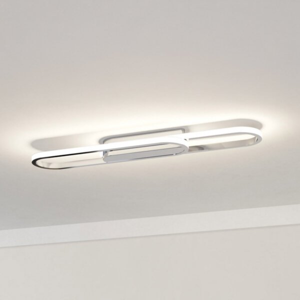 EGLO CONIVARENA LED stropna svjetiljka, kromirane boje, duljina 69 cm, CCT, Krom, Dnevni boravak/blagovaonica, Metal