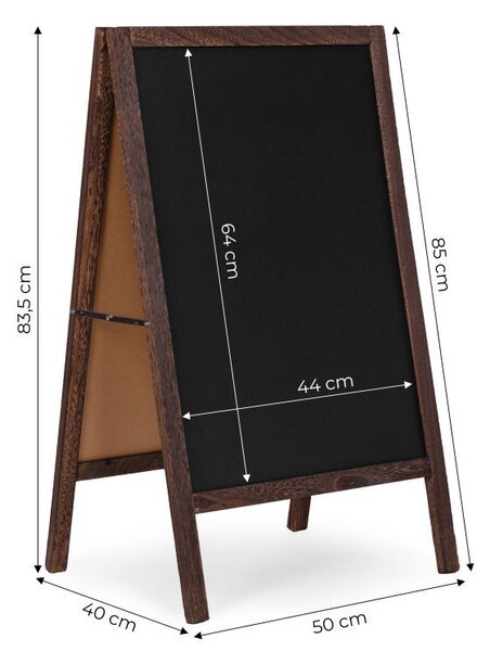 Reklamni stalak 44 x 64 cm - drvena ploča za pisanje kredom