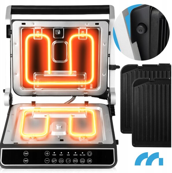 Električni kontaktni roštilj SM5000W-PRO s LED zaslonom - 2500 W