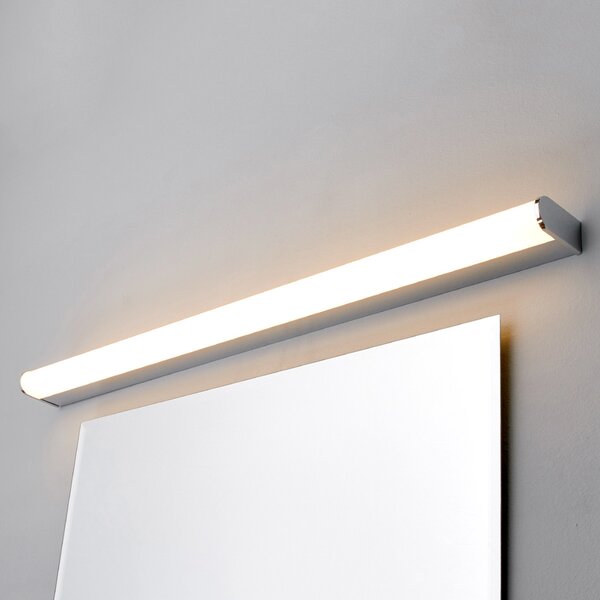 Lindby LED zidna svjetiljka Philippa, zaobljena, 88cm, krom, IP44, Metalik, kupaonica, Metal