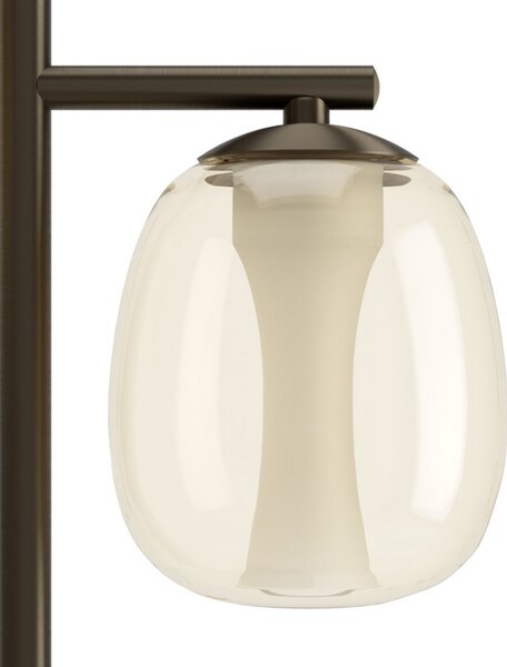 Stars of Light LED stolna lampa Light, FERRO, bronca/smeđa, 45 cm, 2 svjetla, prigušiva, Smeđa / hrđa, Dnevni boravak/blagovaonica, Staklo