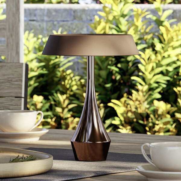 EGLO TURCIO LED punjiva stolna lampa, brončana, visina 20 cm, IP44, dimabilna, prigušiva, Bronca / stari mesing, Dnevni boravak/blagovaonica, Metal