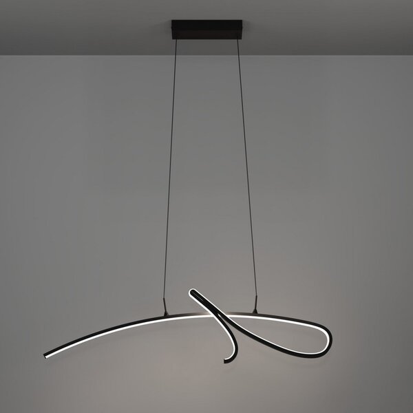 EGLO CARDONCITO LED viseća svjetiljka, crna, duljina 96 cm, CCT, Crno, Dnevni boravak/blagovaonica, Metal