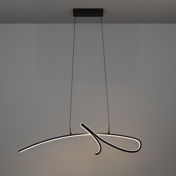 EGLO CARDONCITO LED viseća svjetiljka, crna, duljina 96 cm, CCT, Crno, Dnevni boravak/blagovaonica, Metal