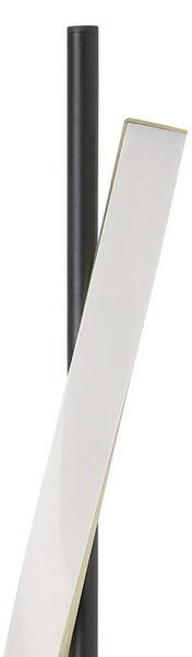 EGLO CONAPRATO LED podna lampa, crna/mesing, 150 cm, CCT, prigušiva, Crno, Dnevni boravak/blagovaonica, Metal